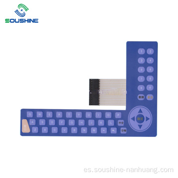 Interruptor de membrana de matriz de teclado múltiple azul paso 2.54